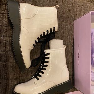 Madden Girl White Boots